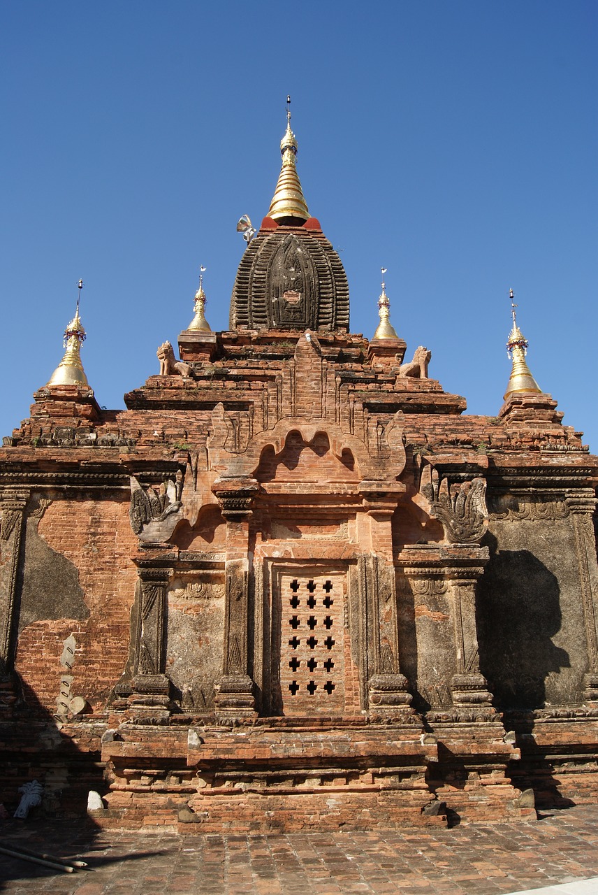 Šventykla, Bagan, Mianmaras, Asija, Kelionė, Religija, Senovės, Paveldas, Burma, Kultūra