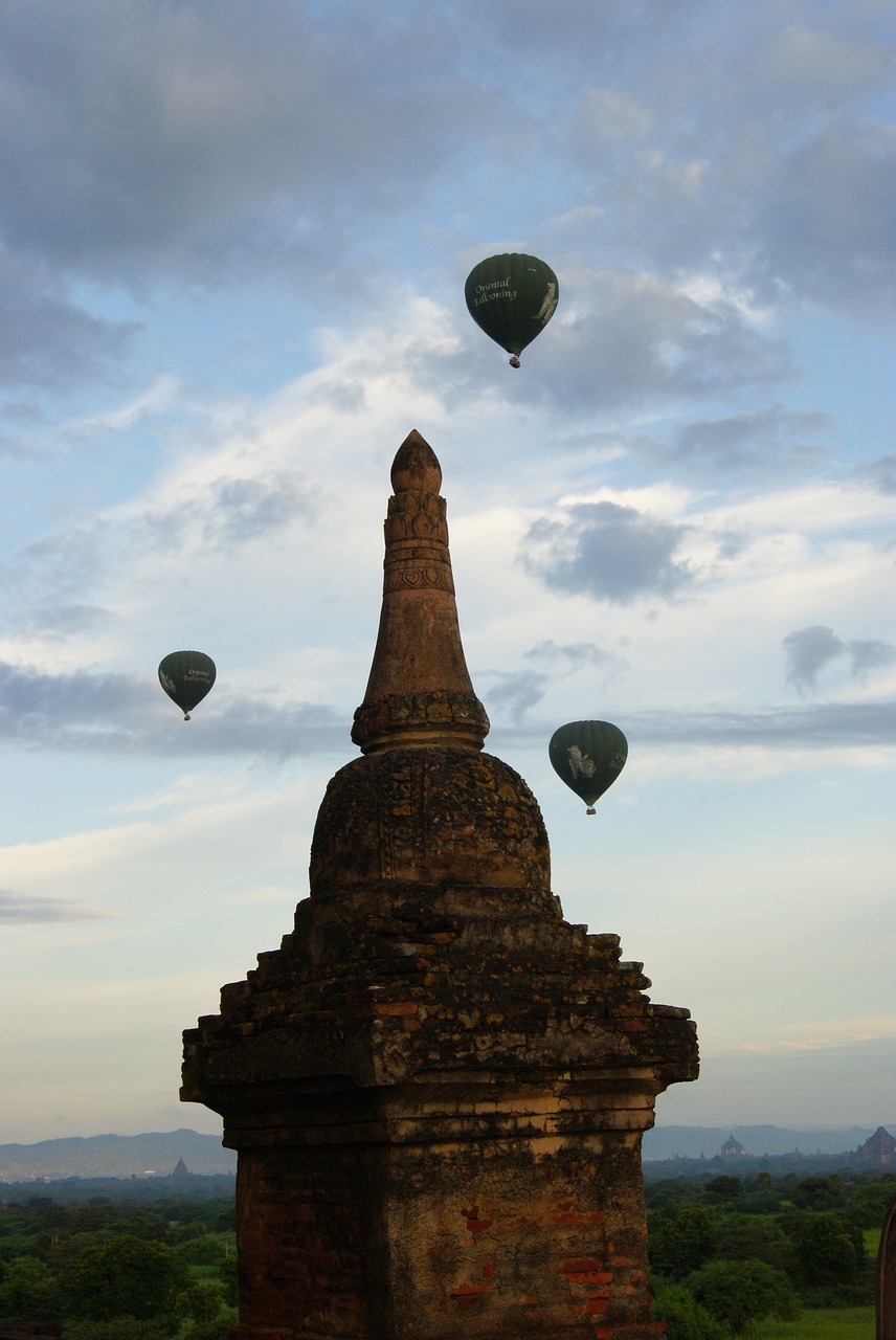 Šventykla, Balionas, Kelionė, Asija, Pagoda, Mianmaras, Senovės, Burma, Bagan, Stupa