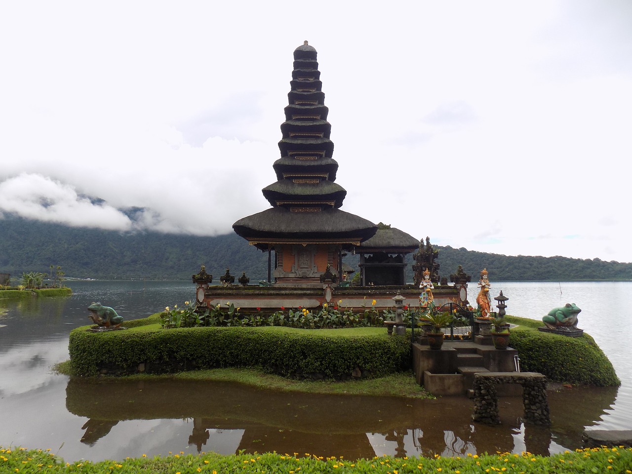 Šventykla, Ežeras, Tradicinis, Bali, Balinese, Architektūra, Kelionė, Asija, Religija, Kultūra