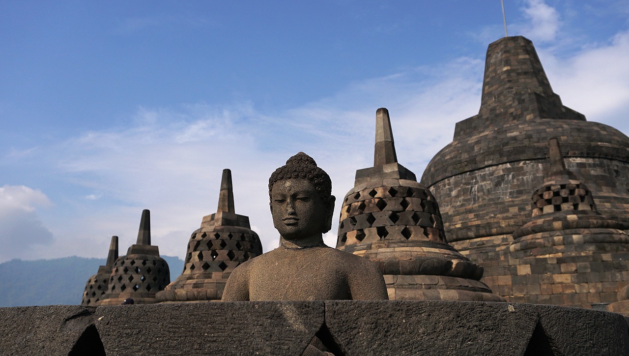 Šventykla, Buda, Budizmas, Senovės, Statula, Religija, Orientyras, Turizmas, Indonezija, Istorija