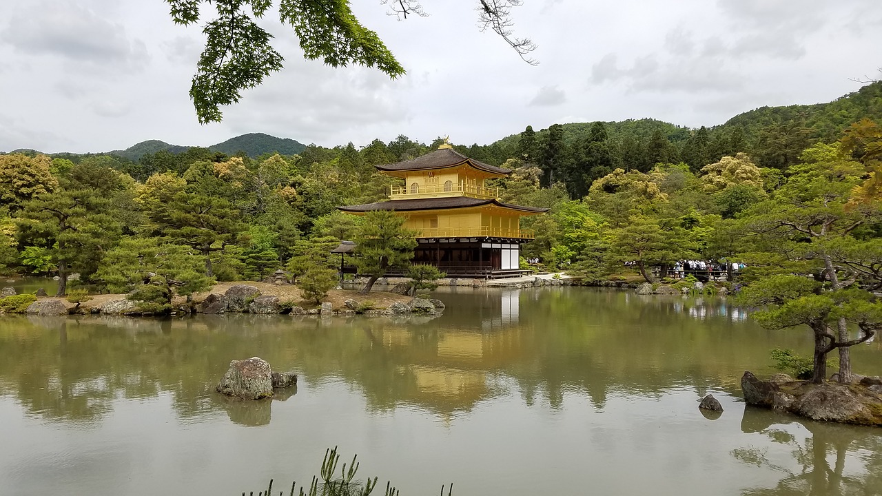 Šventykla, Kyoto, Japonija, Asija, Budizmas, Budistinis, Architektūra, Senovės, Kultūra, Sodas