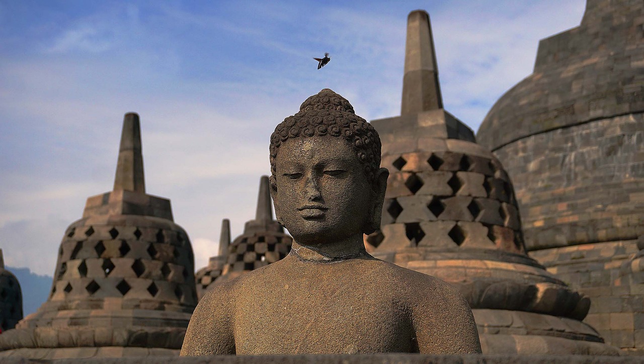 Šventykla, Buda, Budizmas, Statula, Senovės, Asija, Borobuduras, Indonezija, Budistinis, Skulptūra