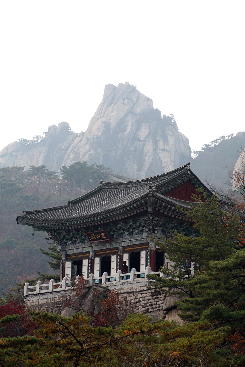 Šventykla, Tinklainės Mėnesio Bendrovė, Dobong, Seulas, Peizažas, Kalnas, Skyrius, Kraštovaizdis, Korėjos Respublika, Vaizdas