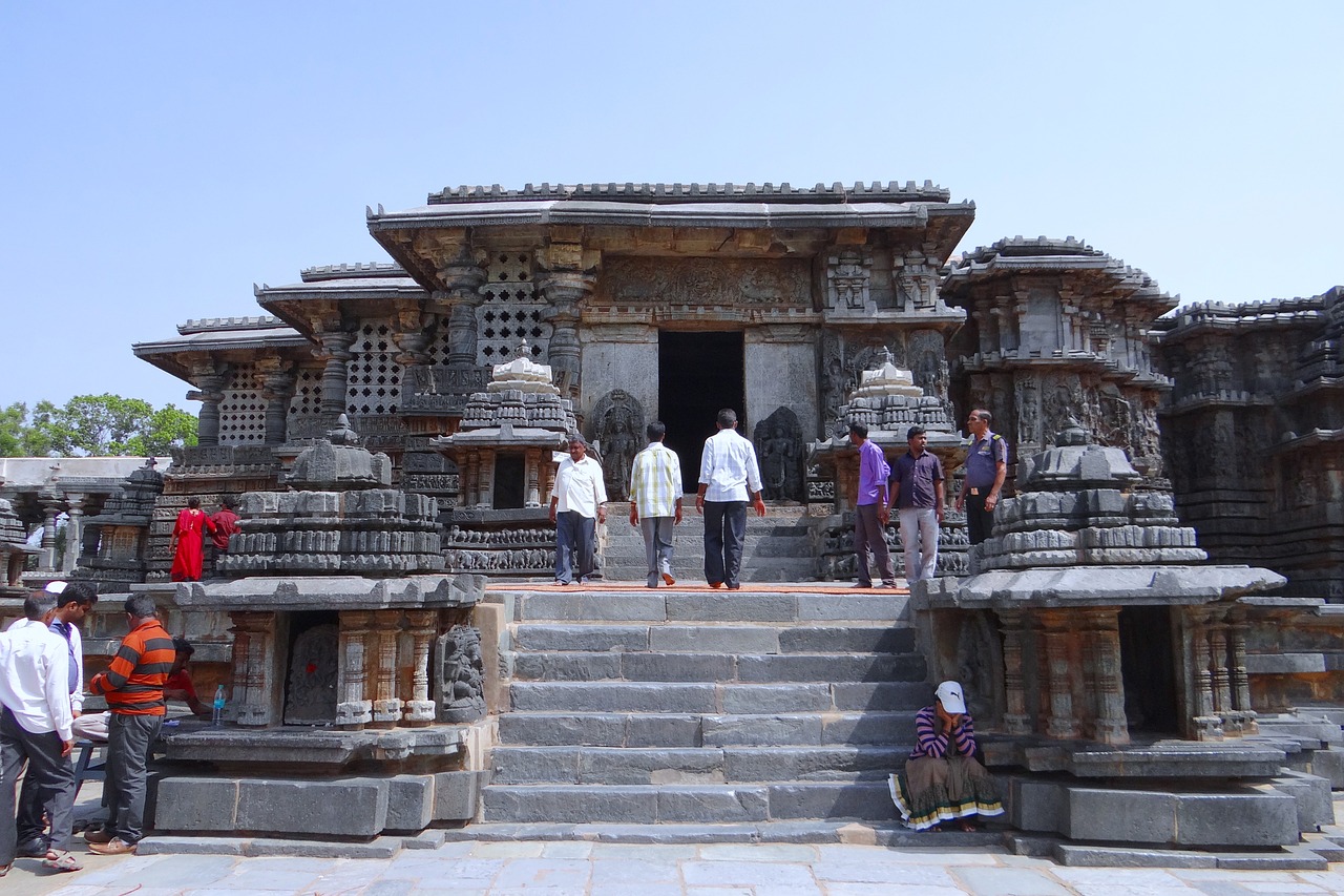 Šventykla, Hindu, Halebidu, Hoysala Architektūra, Religija, Hoysaleswara Šventykla, Halebeedu, Hassan, Karnataka, Indija