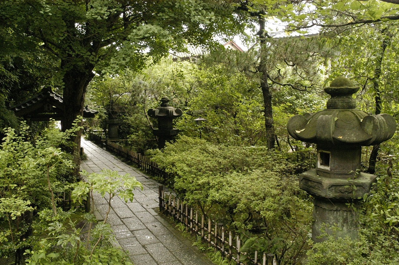 Šventykla, Natūralus, Akmeniniai Žibintai, Tylus, Gijimas, Kamakura, Ankokuron-Ji, Nemokamos Nuotraukos,  Nemokama Licenzija