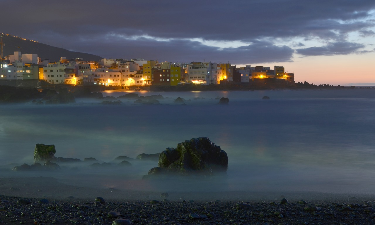 Tenerifė, Punta Brava, Saulėlydis, Jūra, Debesys, Namai, Nemokamos Nuotraukos,  Nemokama Licenzija