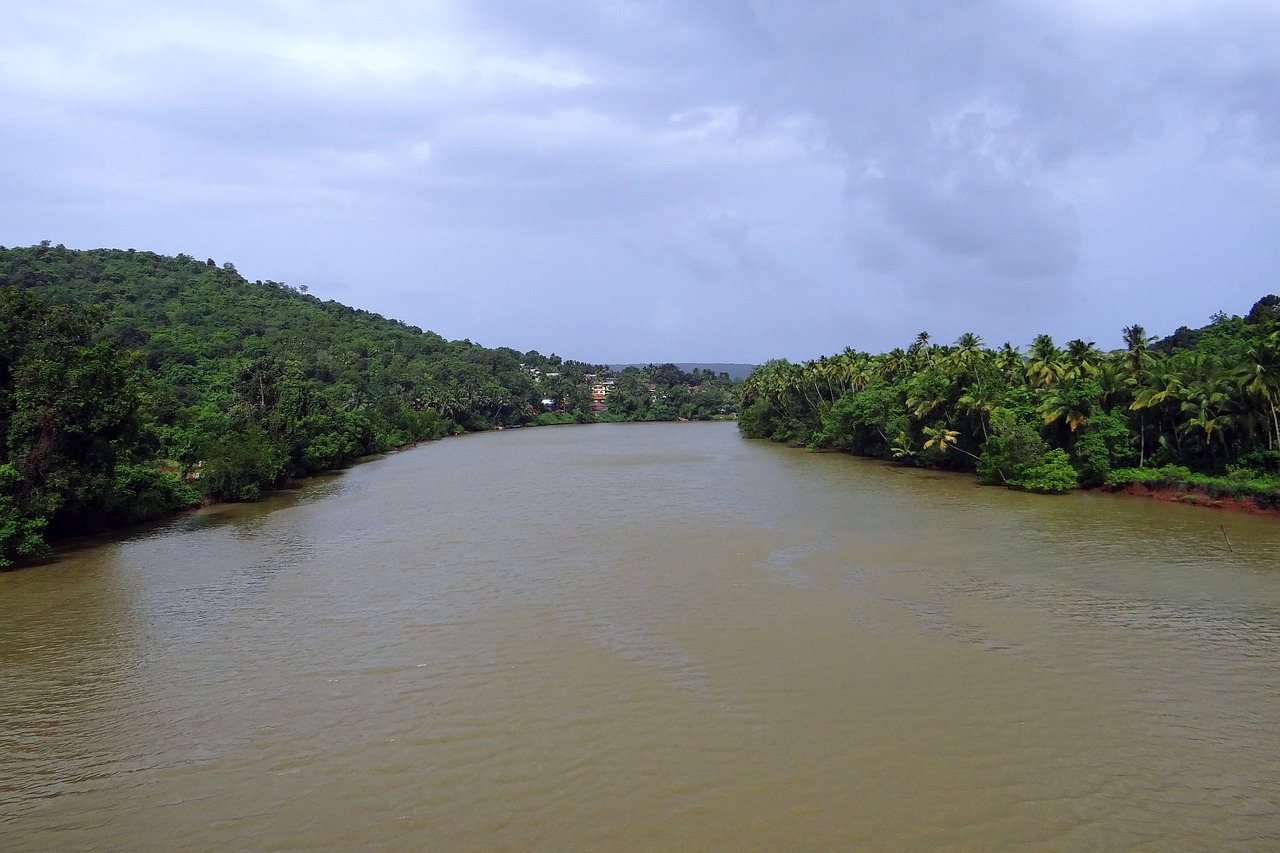 Terekhol Upė, Teracol, Potvynis, Vakarų Gatas, Kalvos, Goa, Indija, Nemokamos Nuotraukos,  Nemokama Licenzija