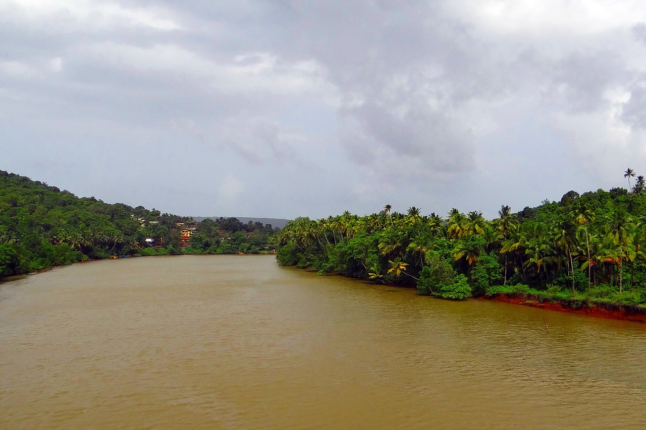Terekhol Upė, Teracol, Potvynis, Vakarų Gatas, Kalvos, Goa, Indija, Nemokamos Nuotraukos,  Nemokama Licenzija