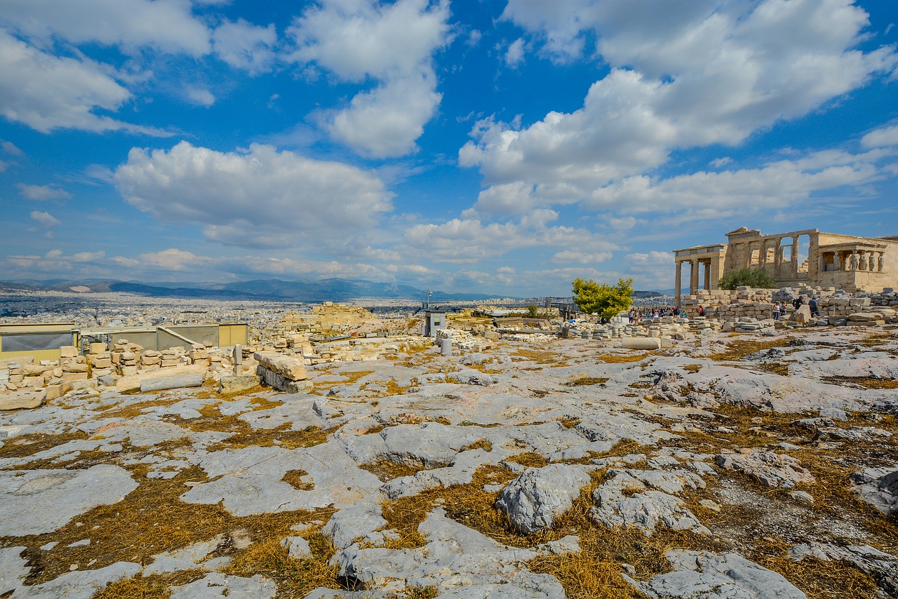 Reljefas, Akmenys, Akmenys, Akropolis, Graikija, Vaizdas, Miestas, Miesto Panorama, Kraštovaizdis, Partenonas