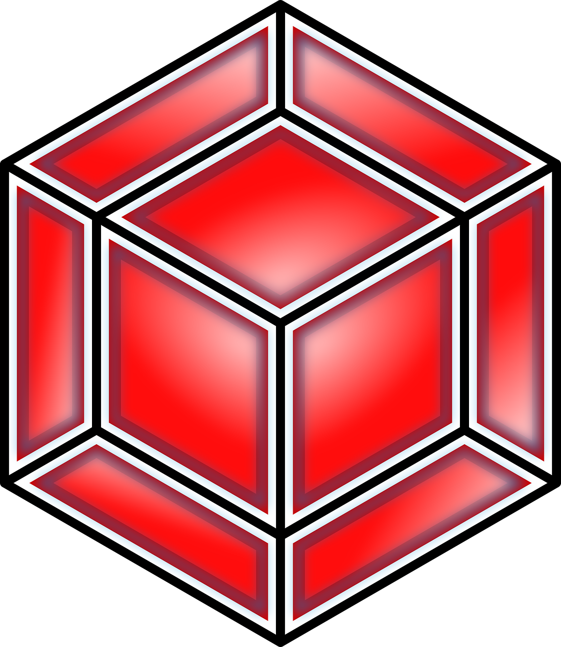 Tesseract, Kubas, Raudona, 8-Cell, Reguliarus Oktahoronas, Kubinė Prizmė, Keturių Matmenų, 4D, Simetrija, Tvirtas