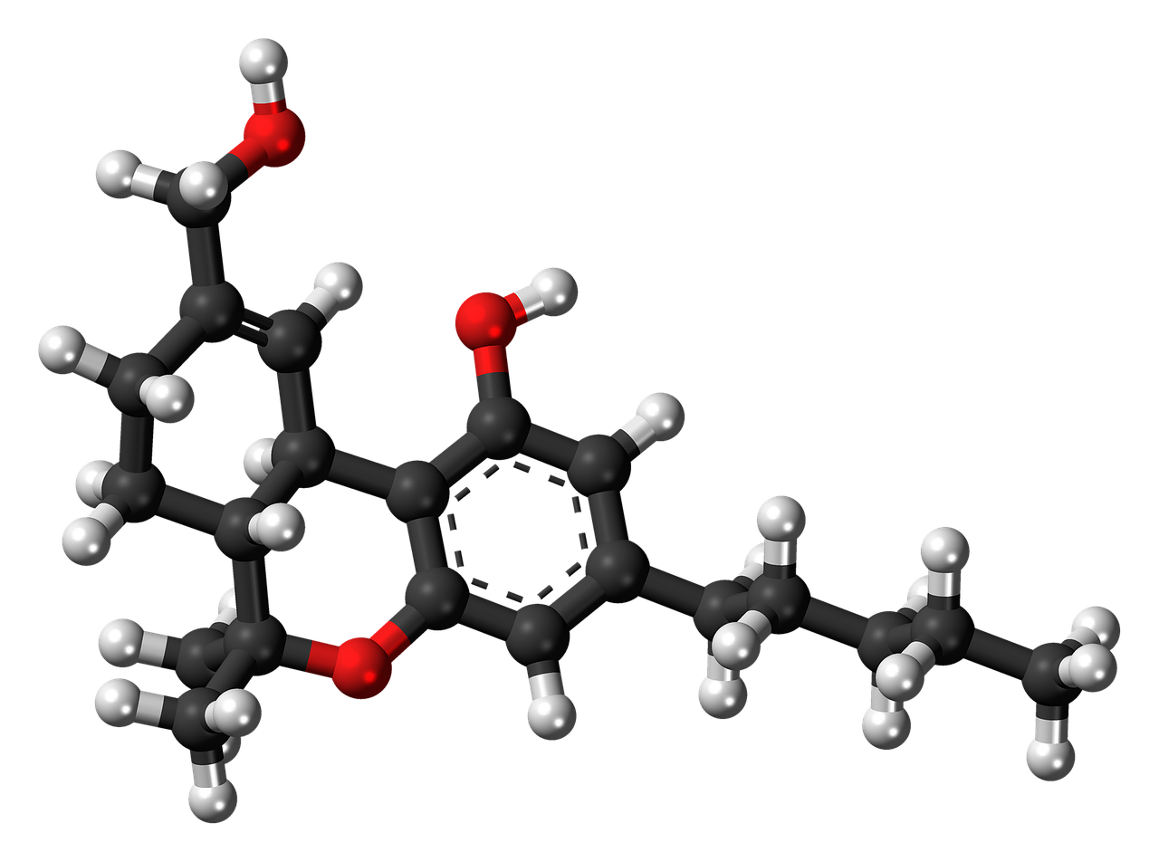Tetrahidrokanabinolis, Metabolitas, Hidroksi, Thc, 3D, Rutuliai, Stick, Modelis, Molekulė, Cheminis