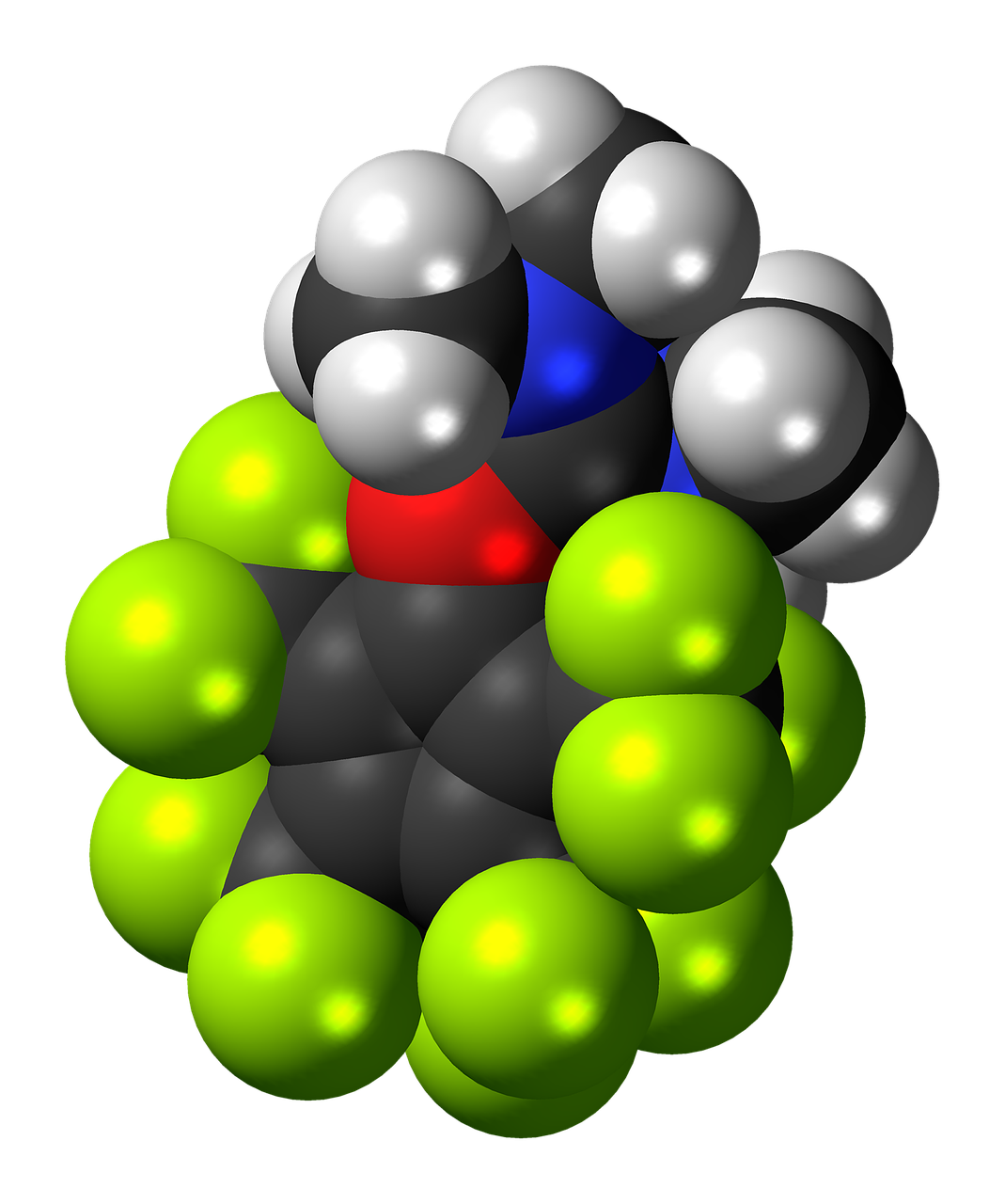 Tetrametiluronio, Trifluormetilas, Ciklopentadienilidas, Aromatiniai, Užpildymas, Rutulys, Modelis, Molekulė, Cheminis, Struktūra