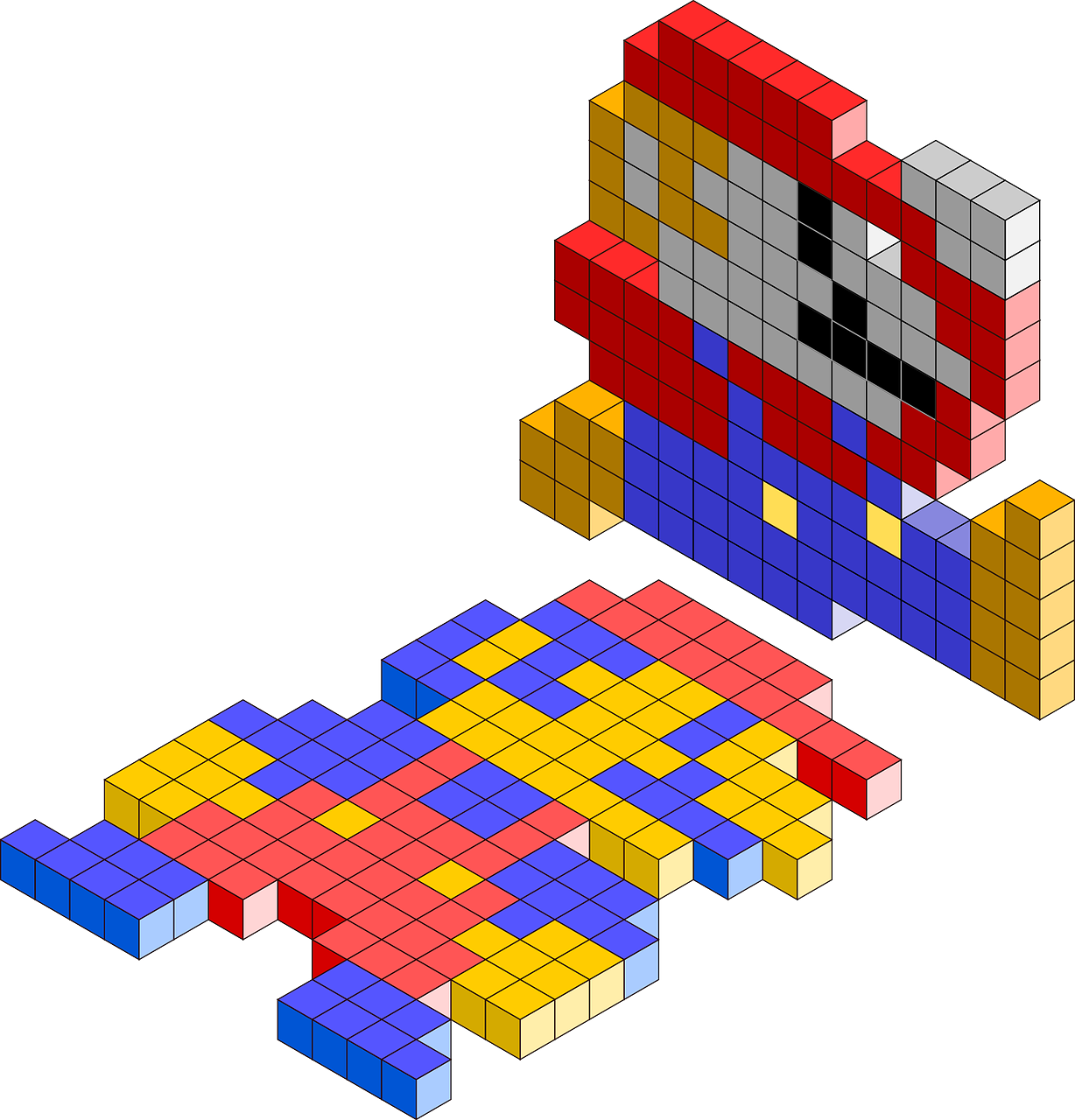 Tetris, Pikselis, 3D, Statybinis Blokas, Kompiuterinis Žaidimas, Broliai Mario, Nemokama Vektorinė Grafika, Nemokamos Nuotraukos,  Nemokama Licenzija