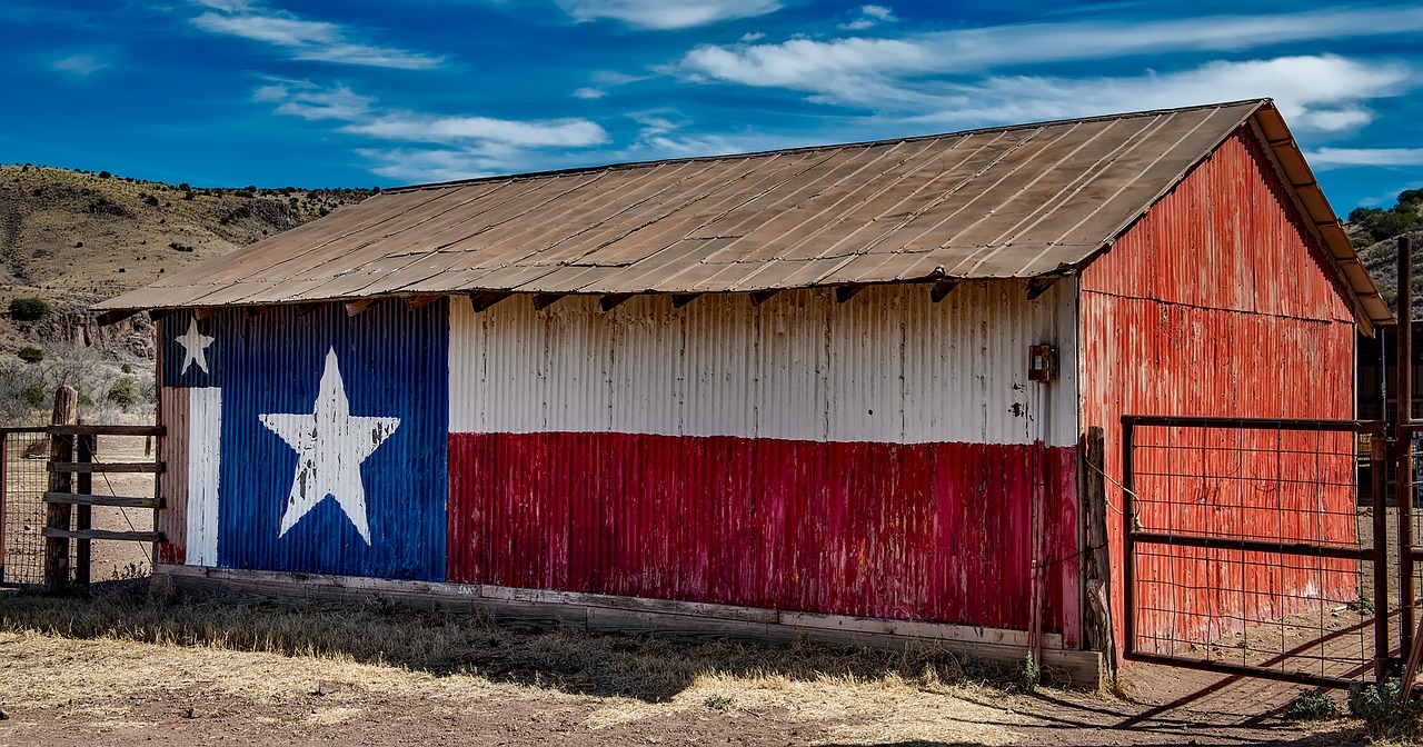 Texas, Tvartas, Metalas, Ranča, Ūkis, Vieniša Žvaigždė, Dažytos, Kalnai, Kaimiškas, Lauke