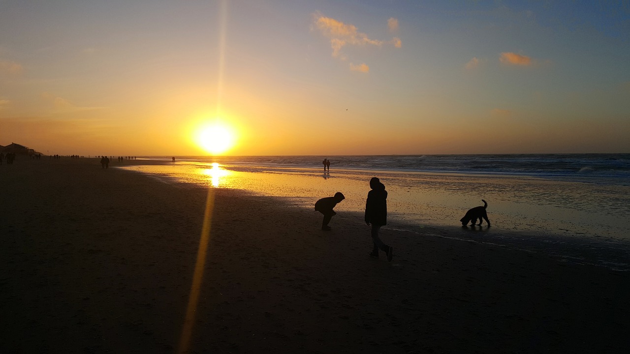 Texel, Papludimys, Vakaras, Abendstimmung, Jūra, Saulėlydis, De Koog, Nederland, Dangus, Nemokamos Nuotraukos