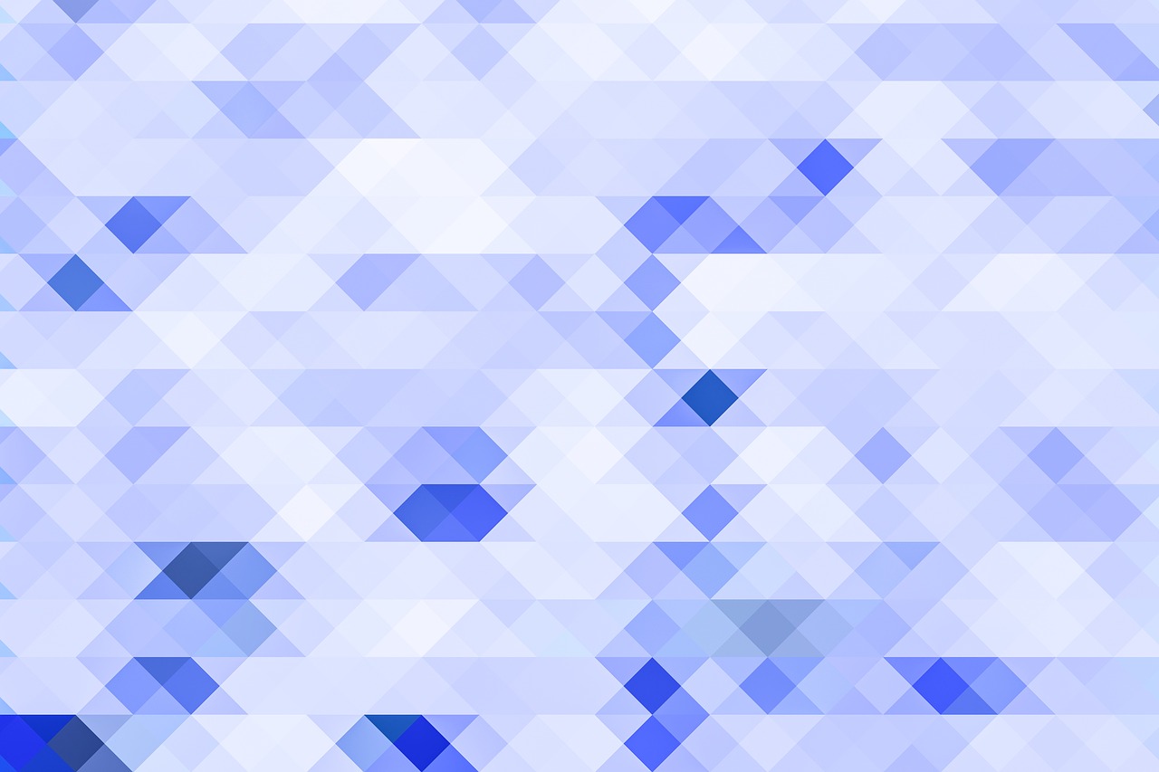 Tekstūra, Pikseliai, Plytelės, Aikštės, Trikampiai, Fonas, Mėlynas, Abstraktus, Daugiakampis, Geometrinis