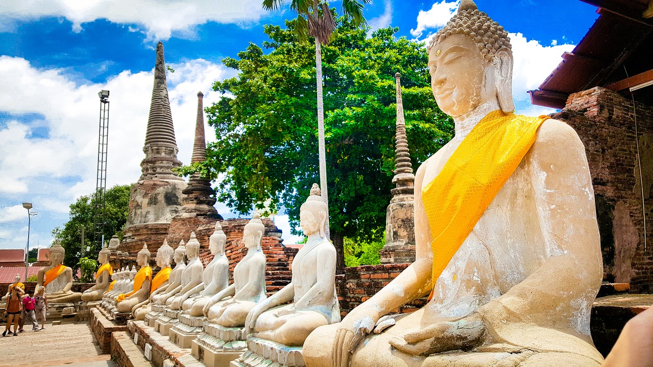Tajų, Kelionė, Ayutthaya, Tailandas, Buda, Statula, Tempel, Siamo Karalystė, Istorinis Parkas, Nemokamos Nuotraukos