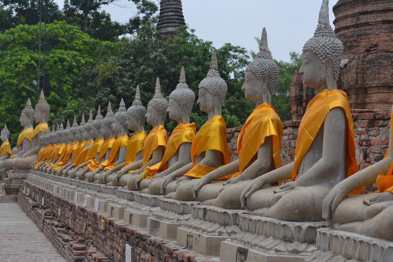 Tailandas, Buda, Statulos, Religija, Asija, Budizmas, Buda, Religinis, Tajų, Šventykla