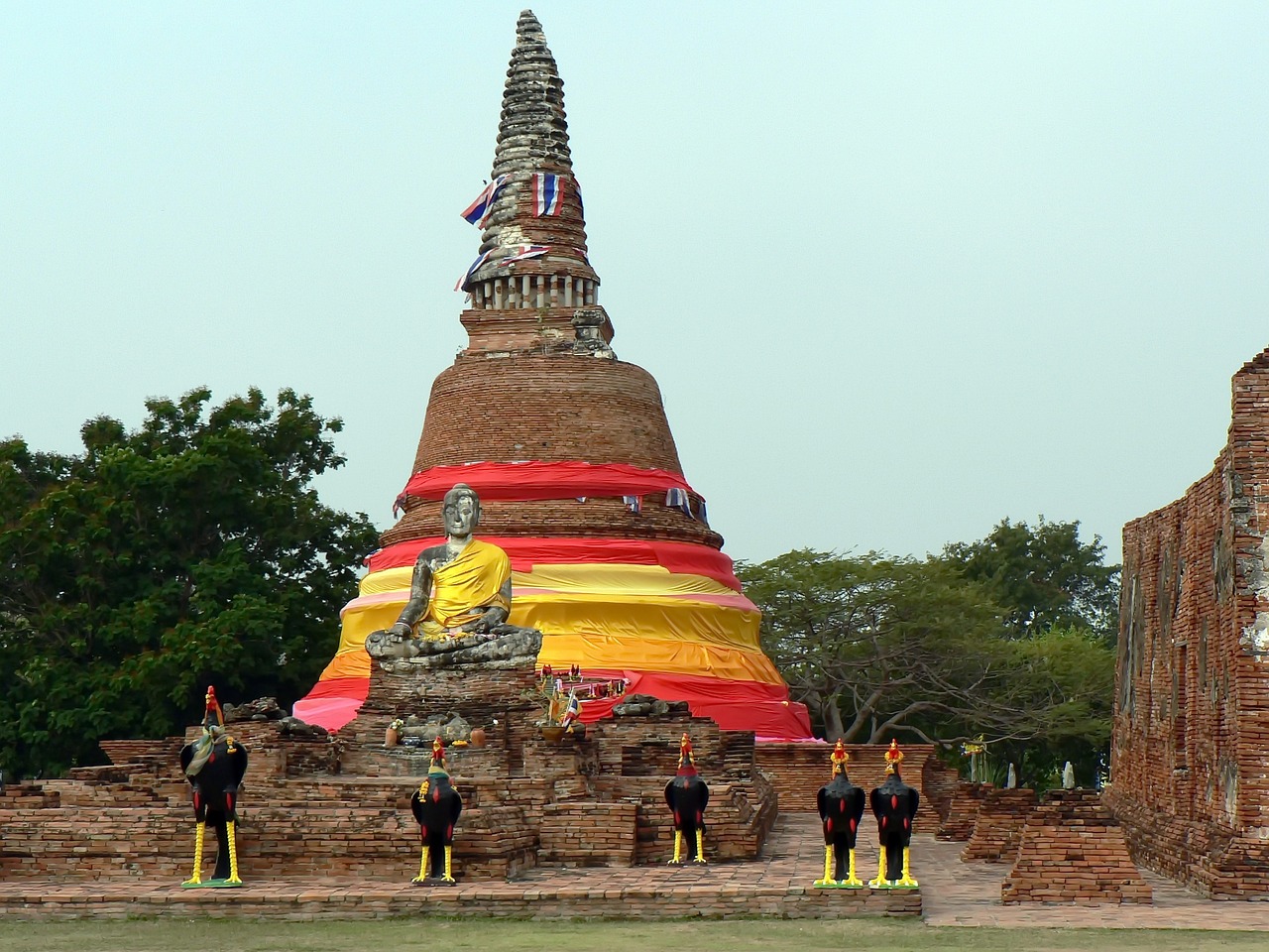 Tailandas, Ayutthaya, Stupa, Buda, Religija, Malda, Šventykla, Religinis, Sugadinti, Šventas