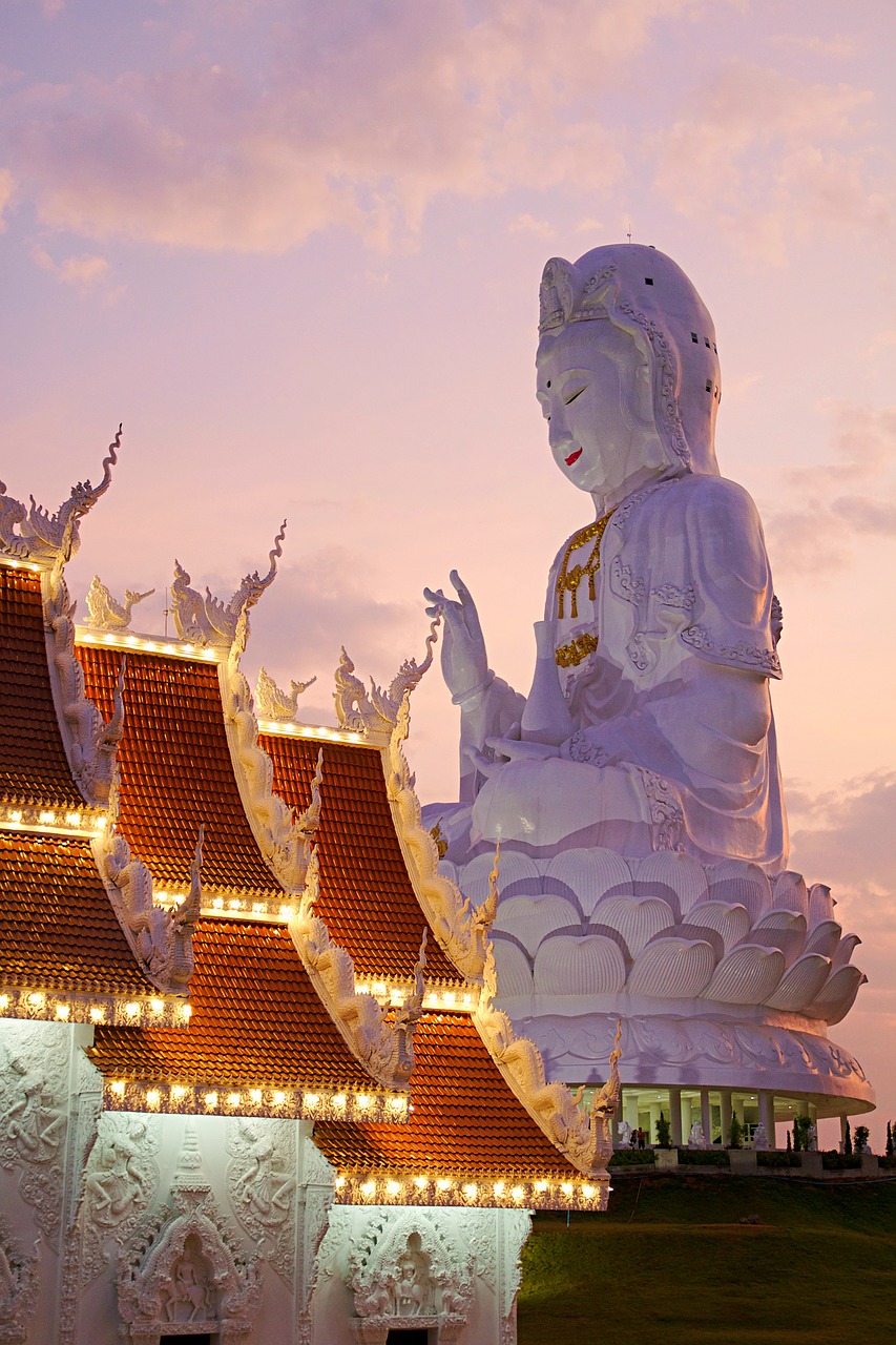 Tailandas, Wat Huay Pla Kung, Chiang Rai, Šventykla, Buda, Saulėlydis, Kelionė, Budizmas, Asija, Pietryčių Azija