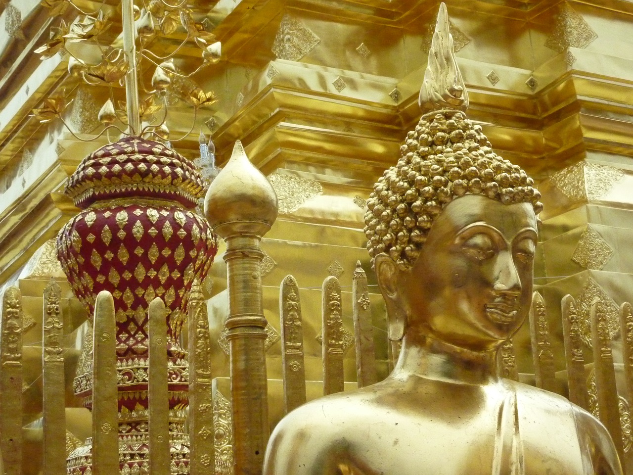 Tailandas, Budistinis, Auksinis, Stupa, Nemokamos Nuotraukos,  Nemokama Licenzija