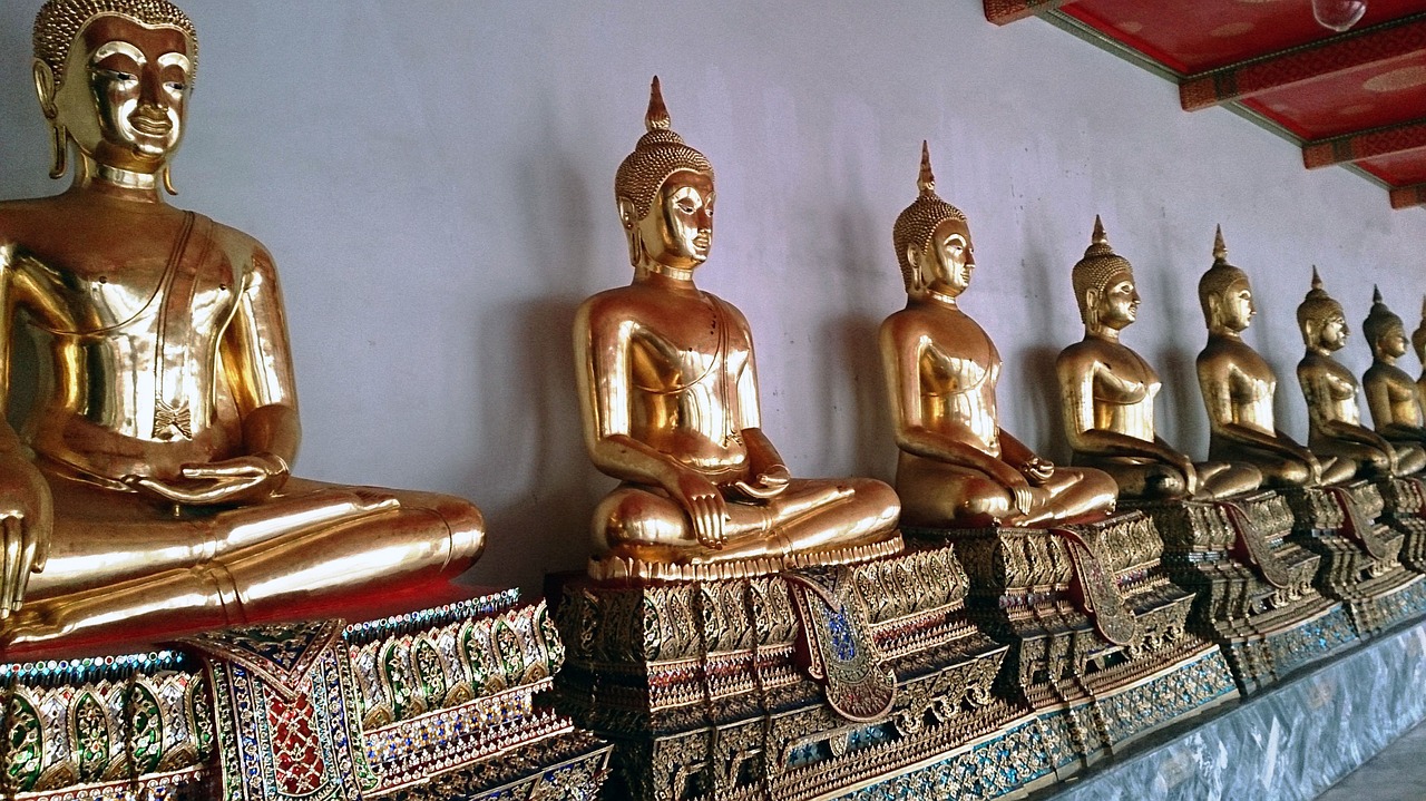 Tailandas, Budizmas, Asija, Statula, Buda, Bangkokas, Šventykla, Wat, Turistinis, Kelionė