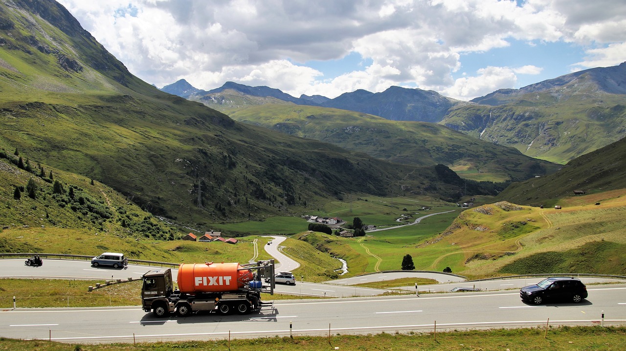 Alpės,  Julierpass,  Highway,  Kalnai,  Pobūdį,  Transportas,  Kelių,  Akmuo,  Etapas,  Išėmos