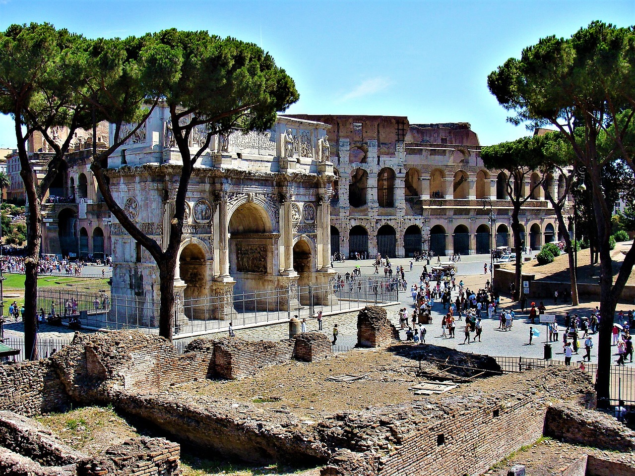 Arc De Triomphe, Nuolatinis Didysis, Roma, Koliziejus, Nemokamos Nuotraukos,  Nemokama Licenzija