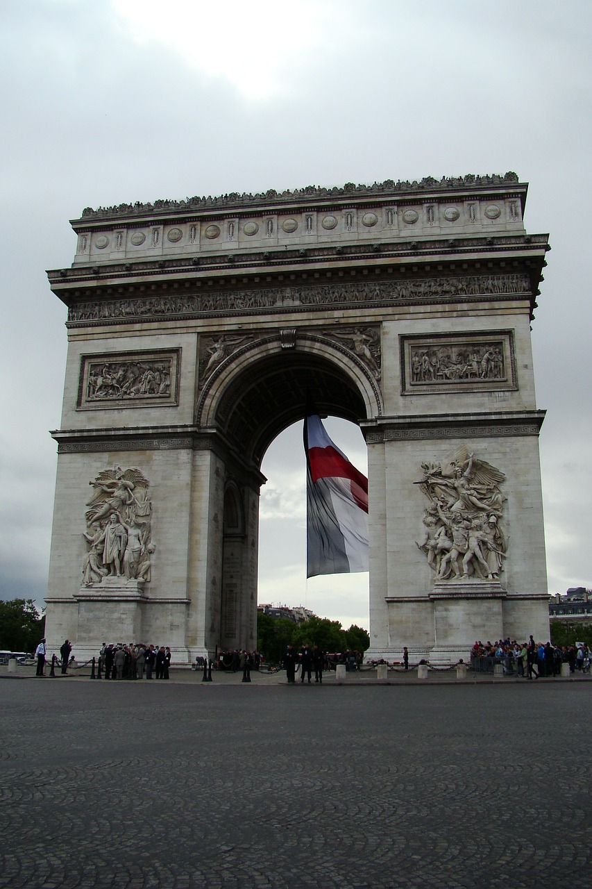 Arc De Triomphe, Paris, France, Miestas, Centras, Architektūra, Paminklas, Skulptūra, Turizmas, Kelionė