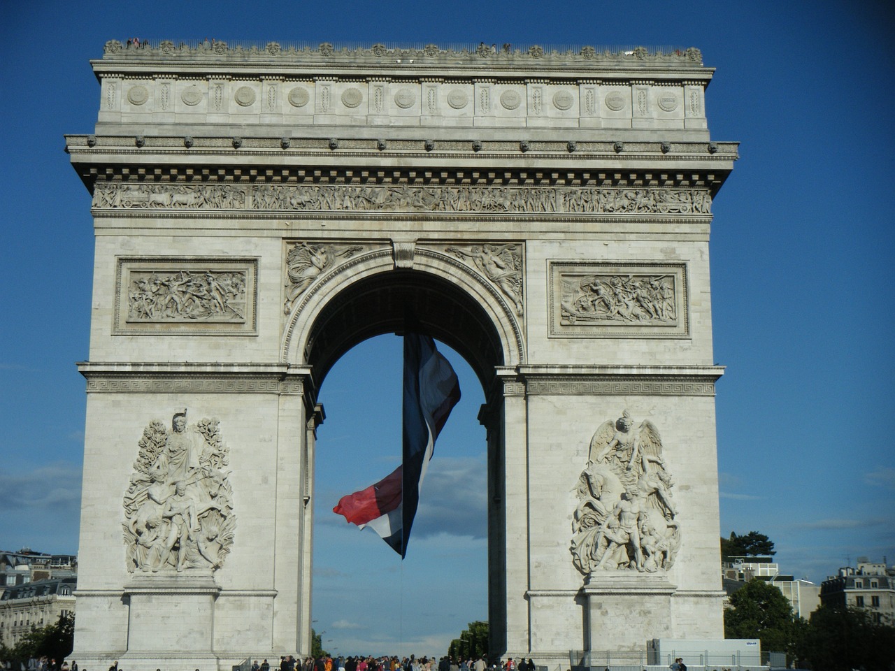 Arc De Triomphe, Paris, France, Miestas, Centras, Architektūra, Paminklas, Skulptūra, Turizmas, Kelionė