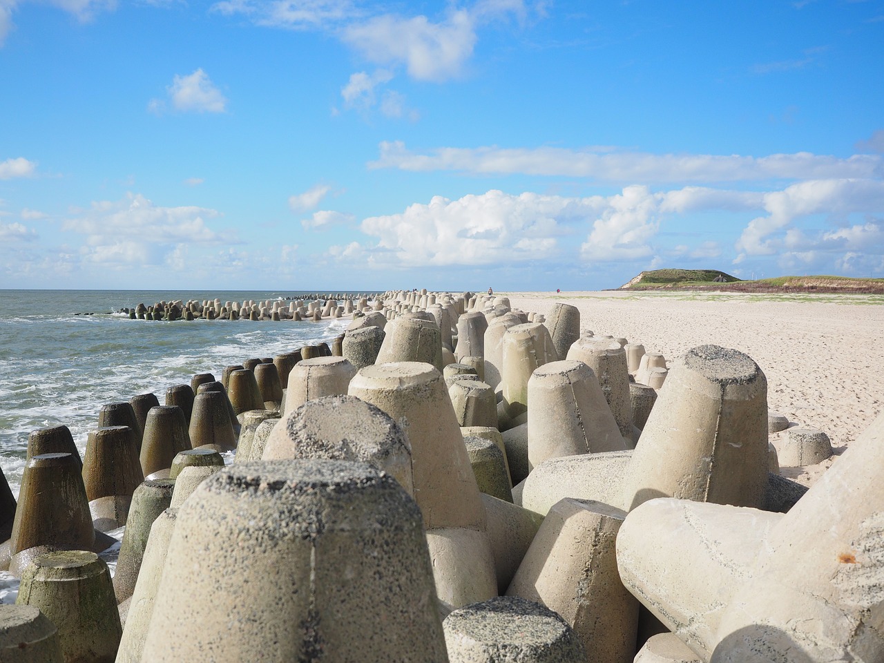 Paplūdimio Nustatymas, Tetrapodai, Betonas, Sunku, Pakrančių Apsauga, Papludimys, Paplūdimio Zona, Sylt, Hörnum, Sala