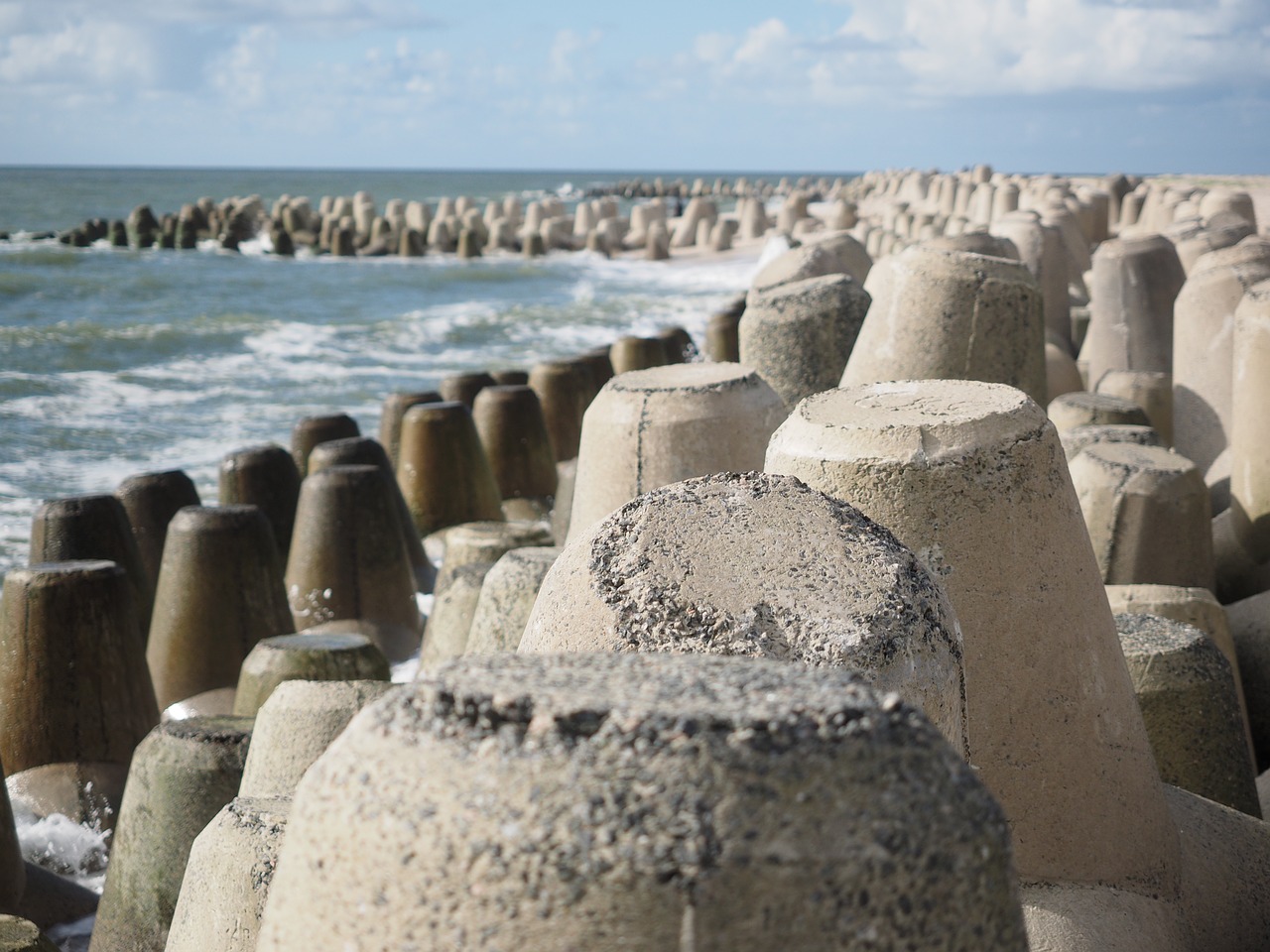 Paplūdimio Nustatymas, Tetrapodai, Betonas, Sunku, Pakrančių Apsauga, Papludimys, Paplūdimio Zona, Sylt, Hörnum, Sala