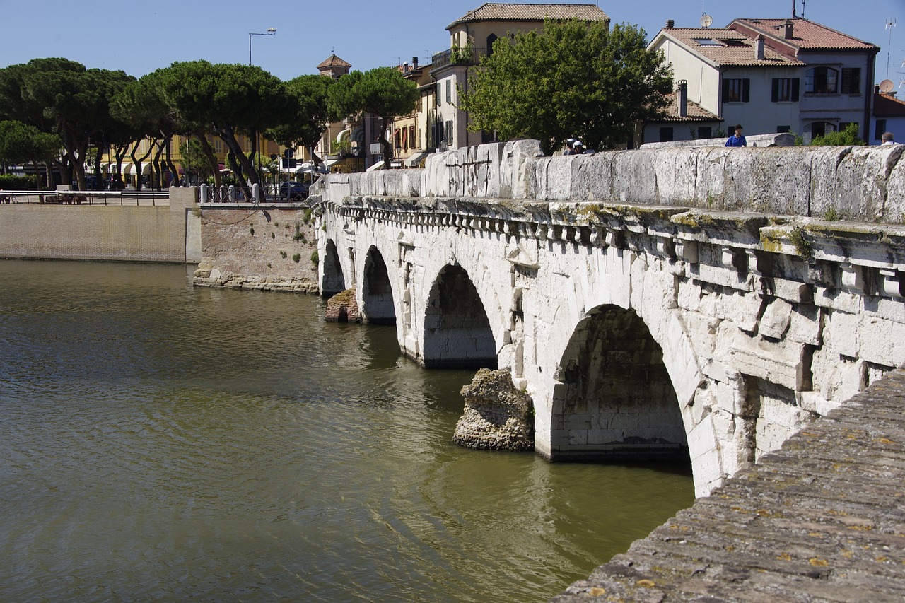 Tiberio Tiltas, Ponte Di Tiberio, Italy, Rimini, Senovės Romėnų Architektūra, Nemokamos Nuotraukos,  Nemokama Licenzija