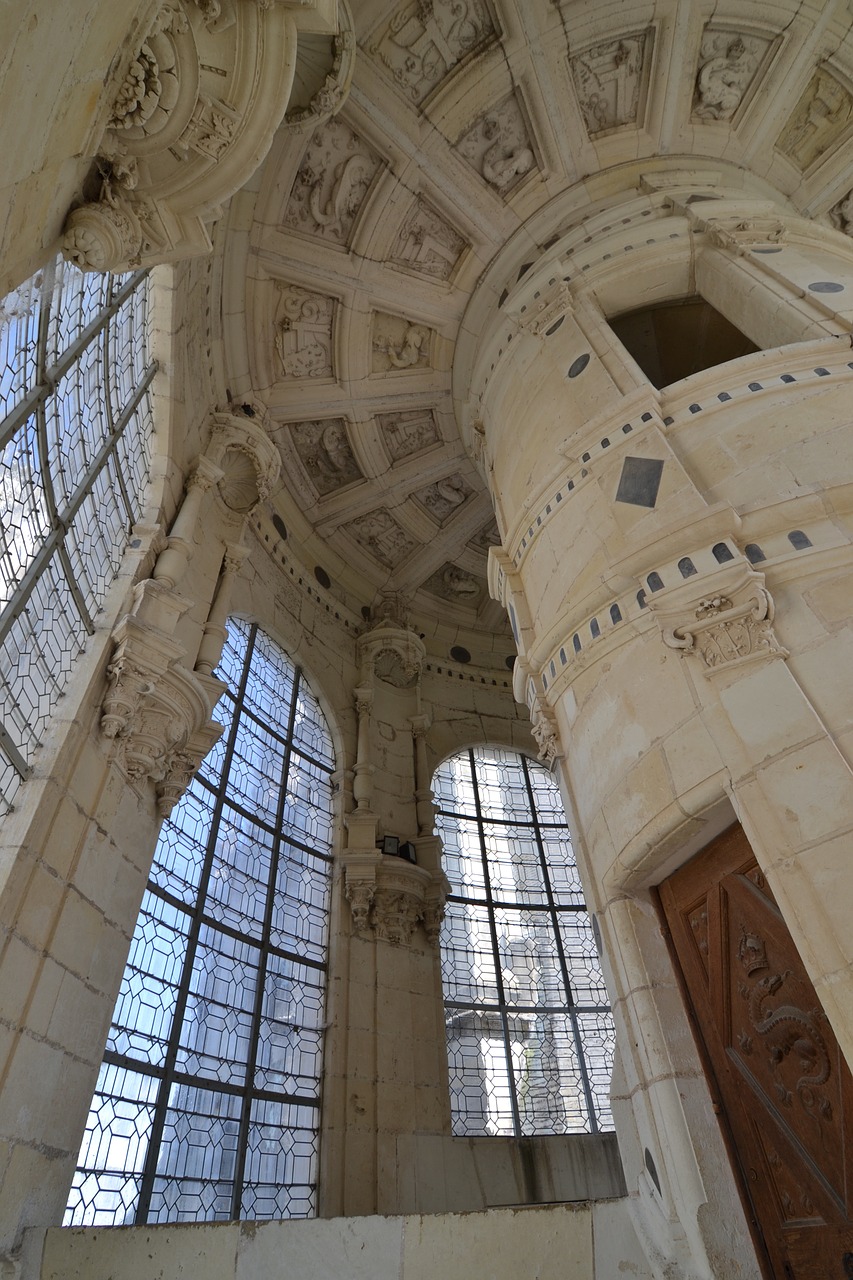 Pilies Žibintas,  Žibintas,  Spiraliniai Laiptai,  Karališki Laiptai,  Château De Chambord,  France, Nemokamos Nuotraukos,  Nemokama Licenzija
