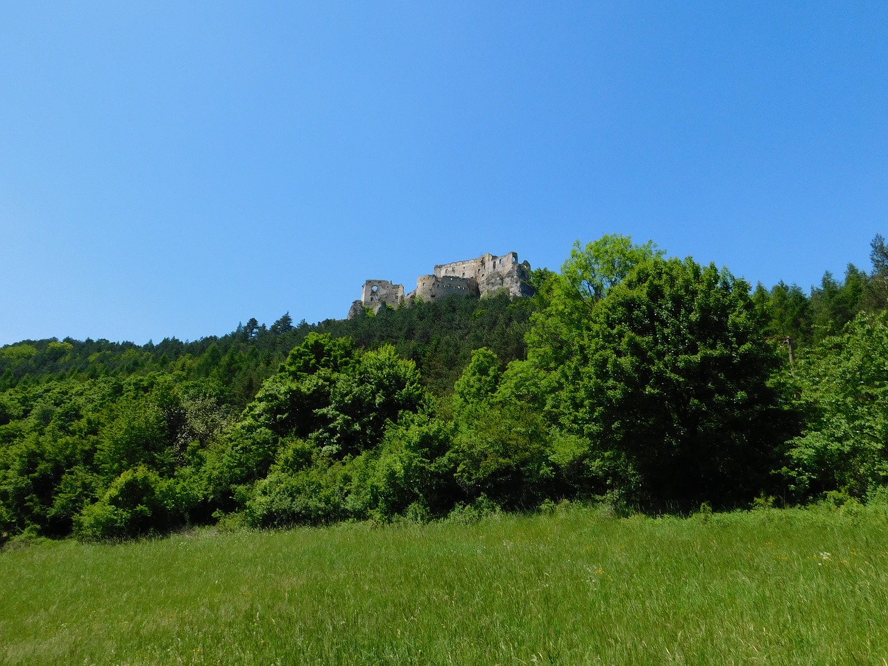 Pilos Lietava, Lietava Pilis, Slovakija, Lietava, Griuvėsiai, Griuvėsiai, Pilis Ant Kalvos, Miškas, Viduramžiai, Akmens Pilis