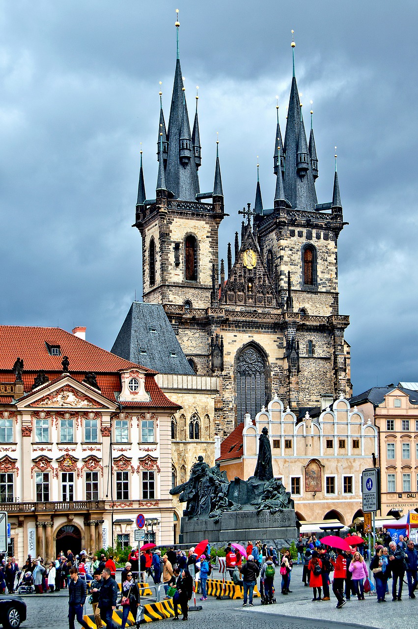 Katedra, Bokštai, Varpinė, Rotušė, Paminklas, Architektūra, Parduotuvė, Centras, Senamiestis, Prague