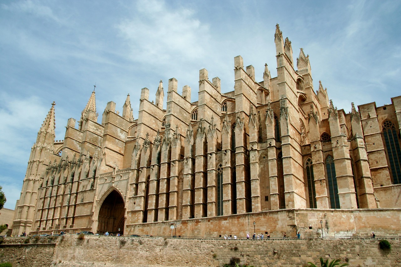 Katedra, Ispanija, Majorca, Turizmas, Architektūra, Pastatas, Paminklas, Bažnyčios, Miestas, Kelionė