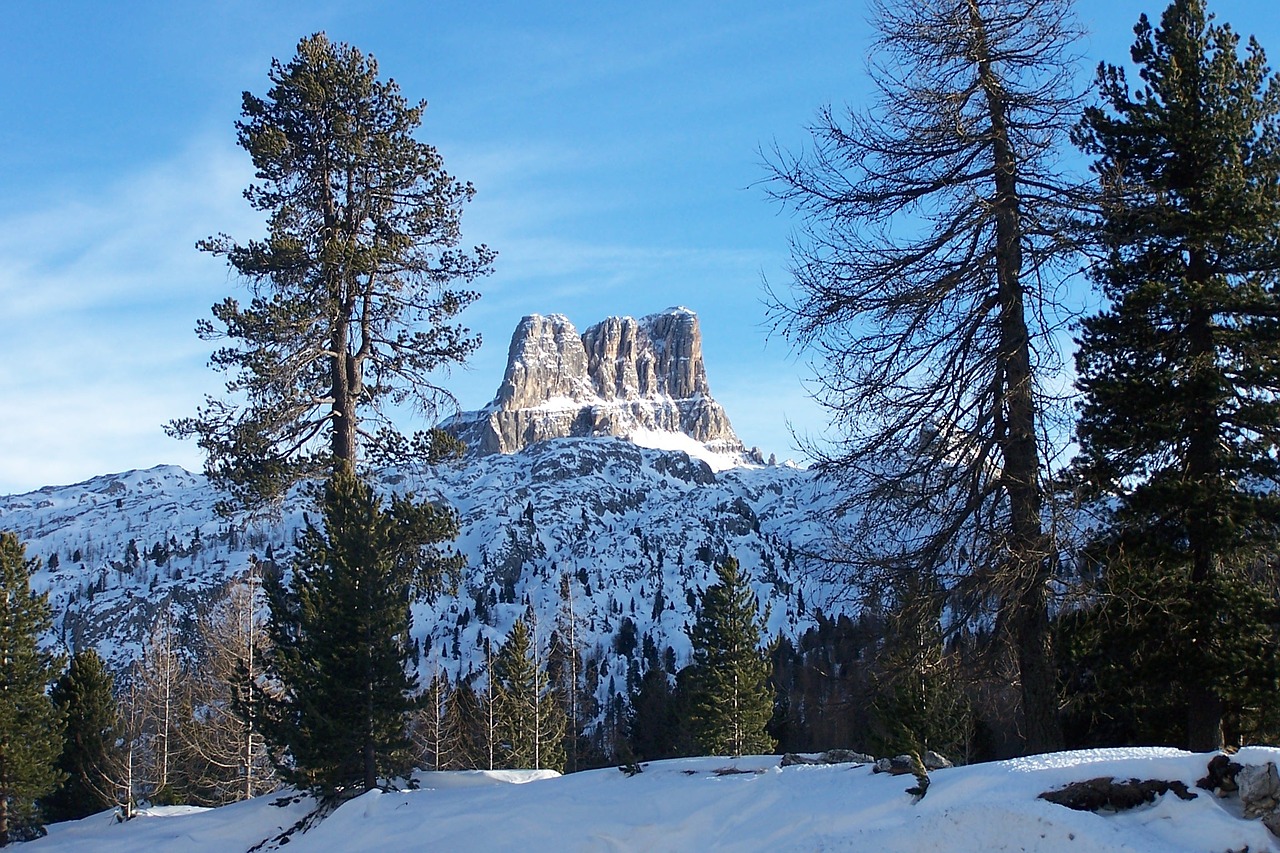 Dolomitai,  Cortina Dampezzo,  Italy,  Viršutinė Žiema, Nemokamos Nuotraukos,  Nemokama Licenzija