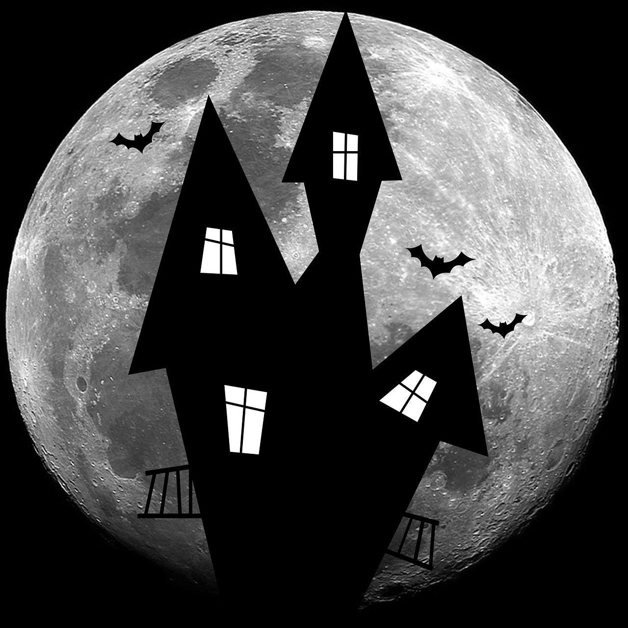 Haunted Namai, Halloween, Siaubas, Apdaila, Spalio Mėn, Dekoracijos, Švesti, Šventė, Ornamentas, Šikšnosparnis