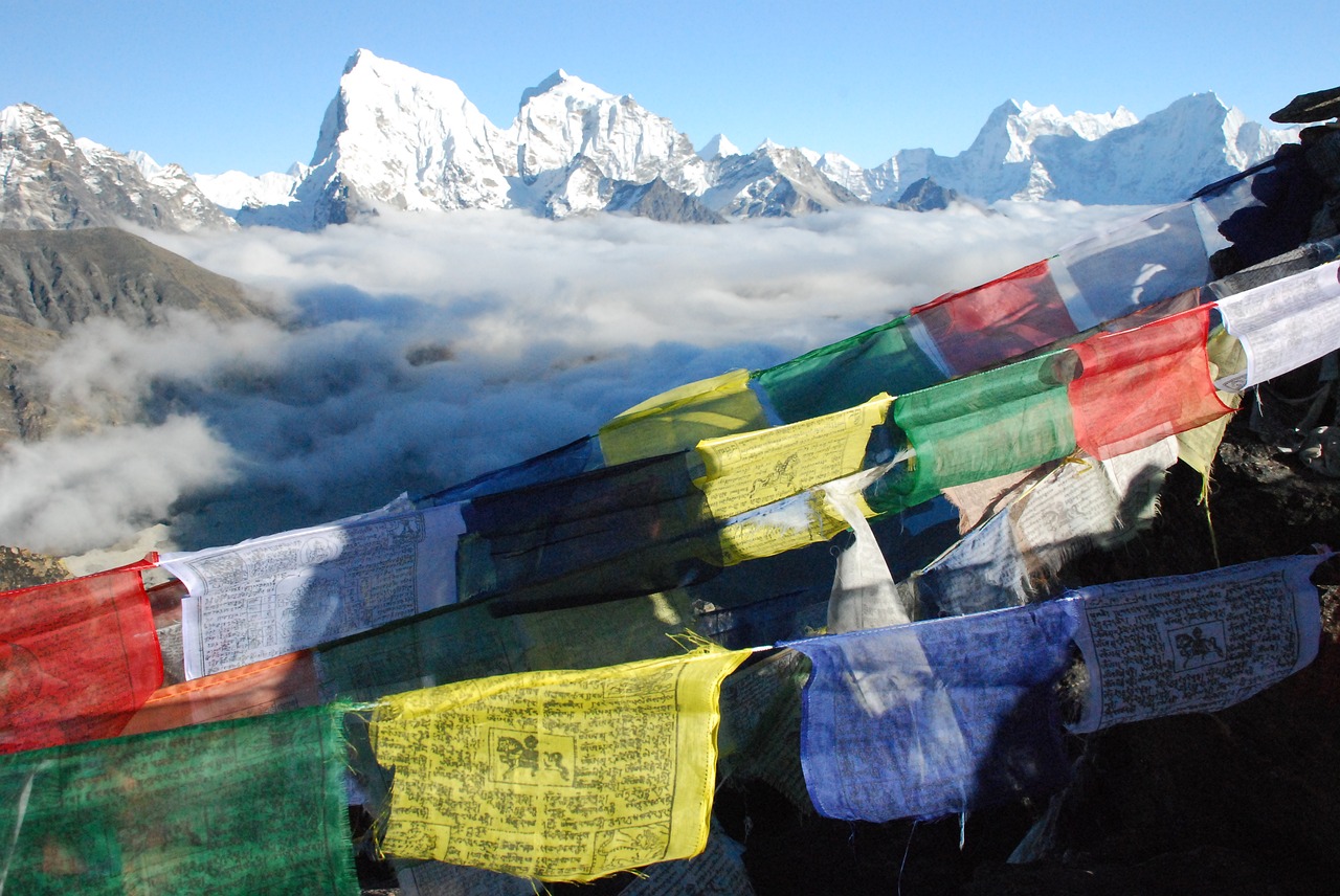 Himalajai,  Nepale,  Maldos Vėliavos,  Tibeto Vėliavos, Nemokamos Nuotraukos,  Nemokama Licenzija