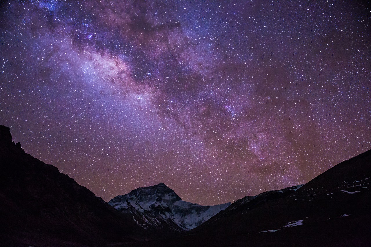 Paukščių Takas, Žvaigždėtas Dangus, Tibetas, Nemokamos Nuotraukos,  Nemokama Licenzija
