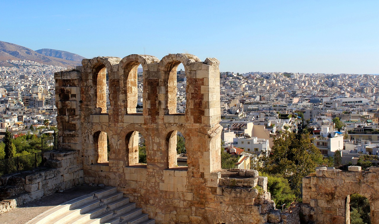 Herodo Atticos Odeonas, Akropolis, Atėnų Miestas, Nemokamos Nuotraukos,  Nemokama Licenzija