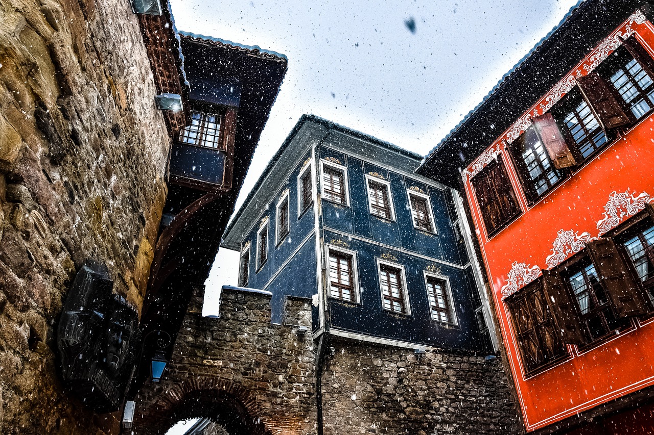 Senamiestis, Pirmas Sniegas, Plovdiv, Nemokamos Nuotraukos,  Nemokama Licenzija