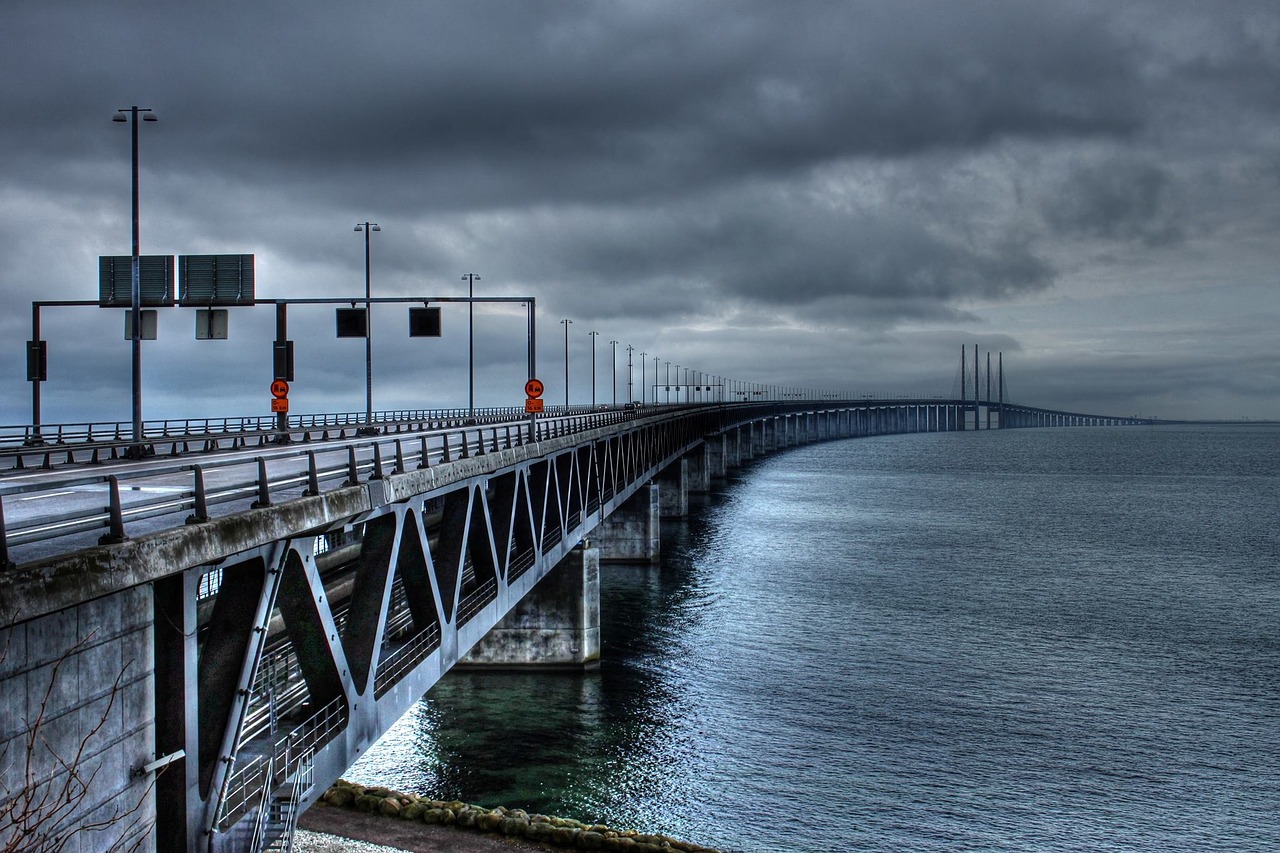 Öresund Tiltas, Bro, Malmö, Švedijos, Švedija, Geležinkelis, Greitkelis, Dvigubas Takelis, Peberholmo Sala, Nemokamos Nuotraukos