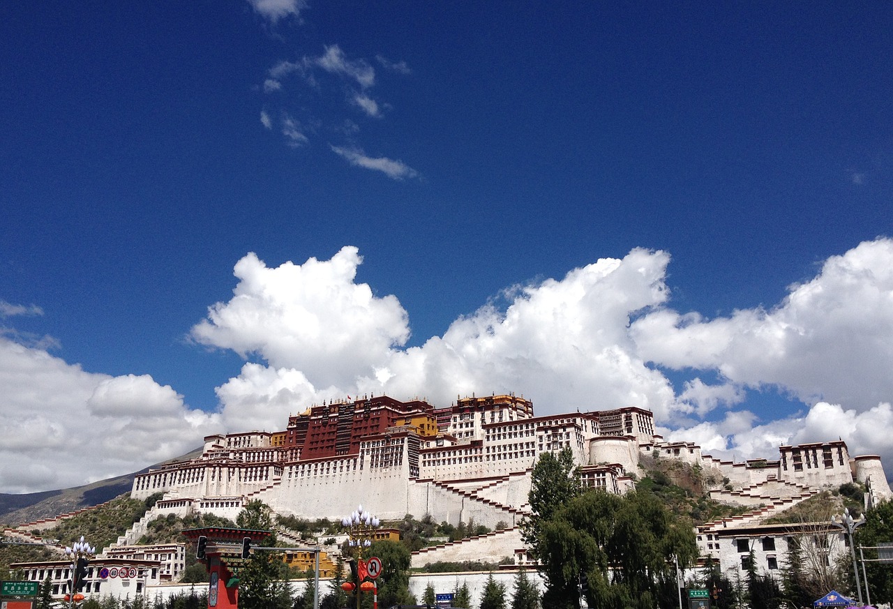 Potalos Rūmai, Mėlynas Dangus, Rūmai, Tibetas, Nemokamos Nuotraukos,  Nemokama Licenzija
