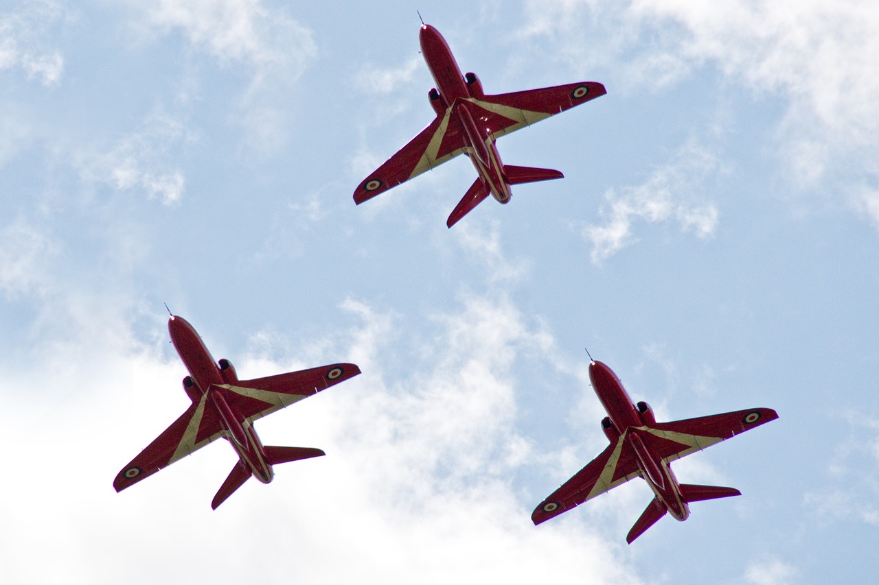 Raudonos Rodyklės, Paprasčiausiai Geriausias, Dawlish Oro Šou, Aerobatis, Lėktuvai, Lėktuvai, Hawk T1 Jet, Reaktyvinis, Lėktuvas, Raudona