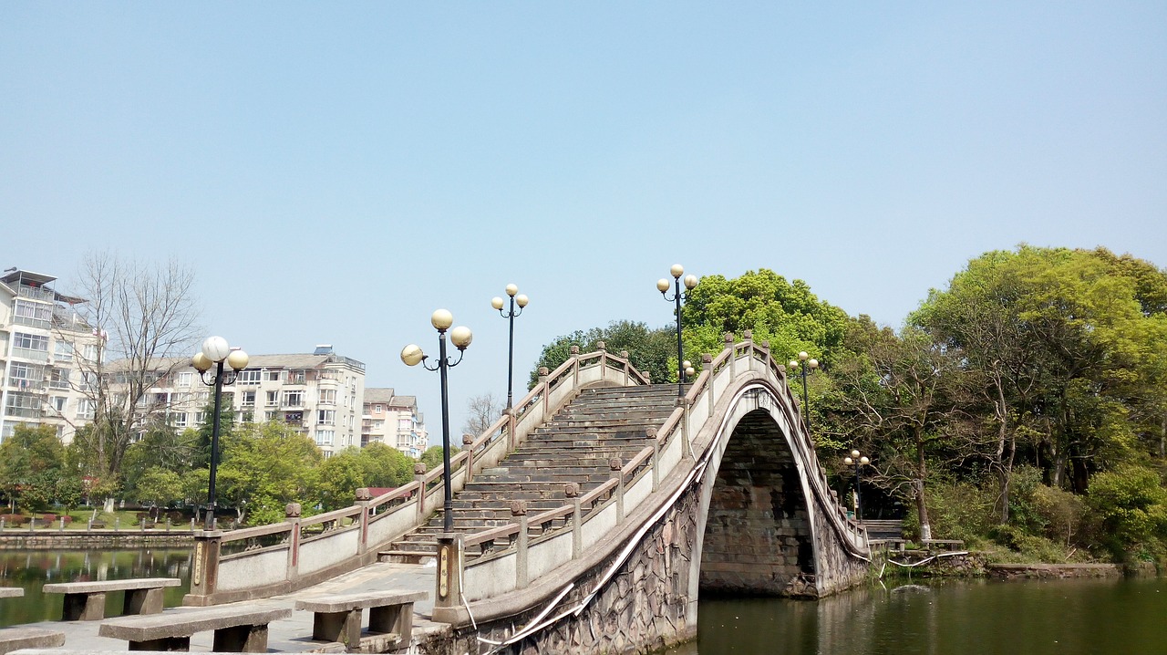 Kraštovaizdis, Fuzhou Žmonių Parkas, Ishibashi, Kelių Tiltas, Asija, Stilius, Akmuo, Parkas, Ežeras, Nemokamos Nuotraukos