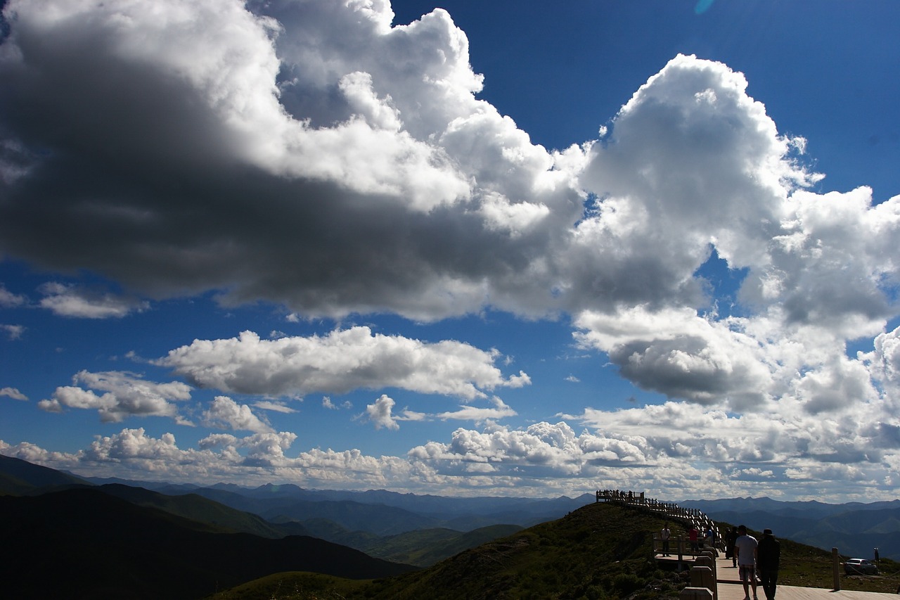 Kraštovaizdis, Vakarų Sichuanas, Mėlynas Dangus, Baltas Debesys, Nemokamos Nuotraukos,  Nemokama Licenzija
