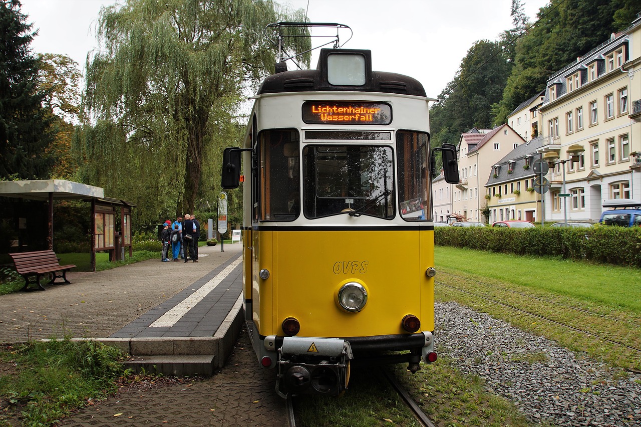 Tramvajus, Blogas Schandau, Kurortinis Miestas, Turistų Atrakcijos, Turizmas, Sightseers, Saksonijos Šveicarija, Kruizų Paskirties Vieta, Pasienio Miestas, Vokietija