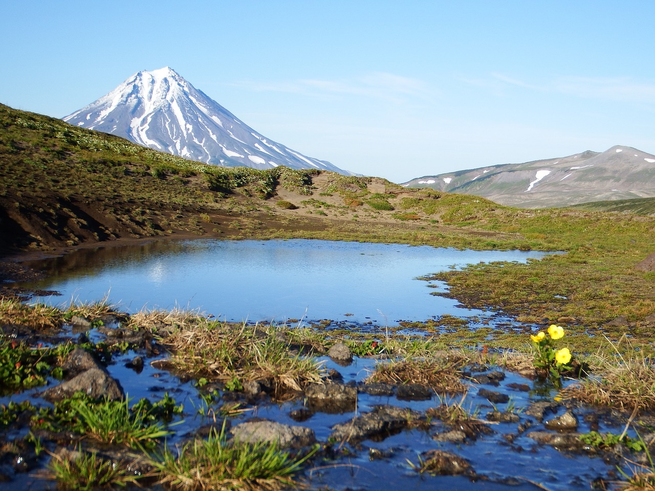 Viluchinsky Vulkanas, Kalnų Plynaukštė, Kamchatka, Gamta, Kraštovaizdis, Kalnai, Aukštis, Atvira Erdvė, Kelionė, Tundra